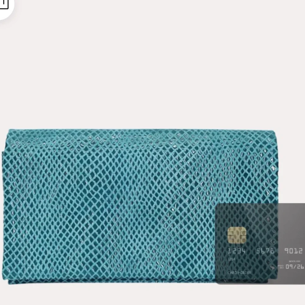 Latico Leathers Gio Leather Wallet In Turquoise - Picture 3 of 10